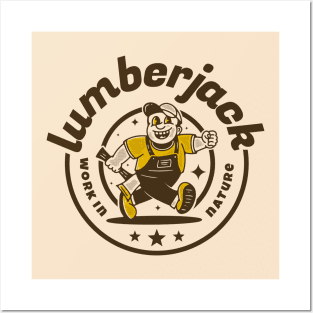 lumberjack work in nature Posters and Art